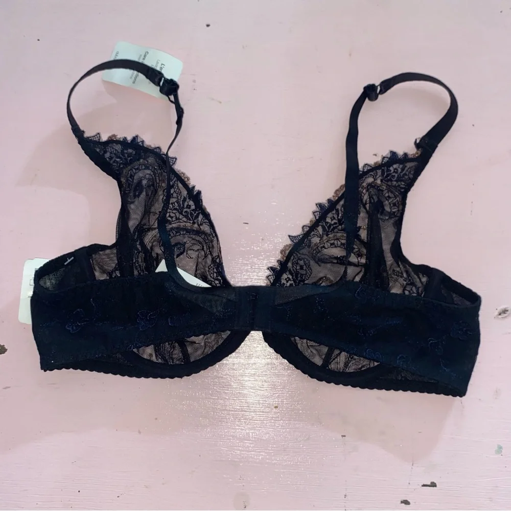 NWT $289 Aubade Amour Precieux Plunge Bra Cosmic Blue 36C Without Necklace New - Picture 13 of 16